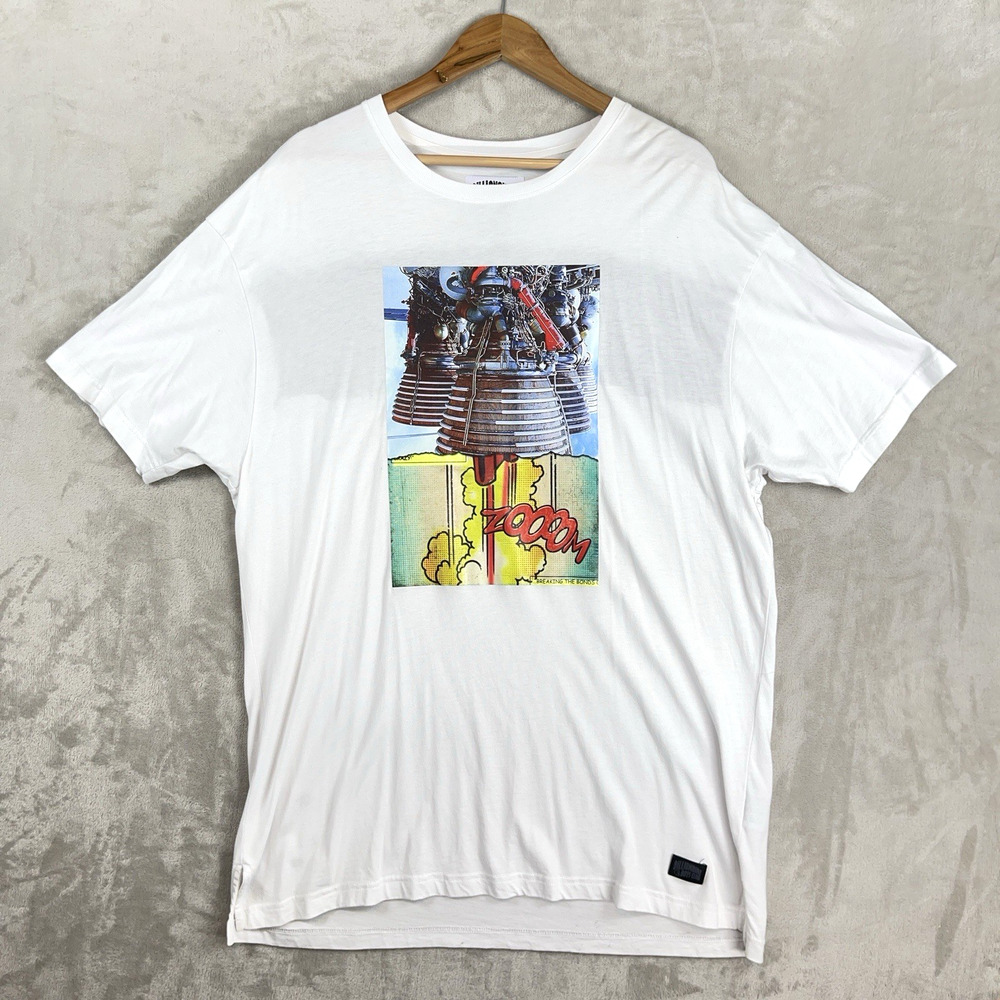 Billionaire Boys Club Rocket T Shirt Men's XXL Space White Baggy Streetwear